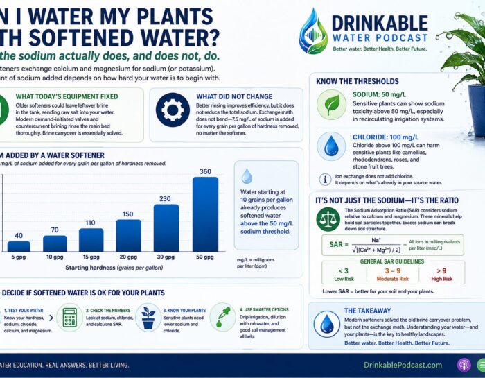 Watering plants with softened water?